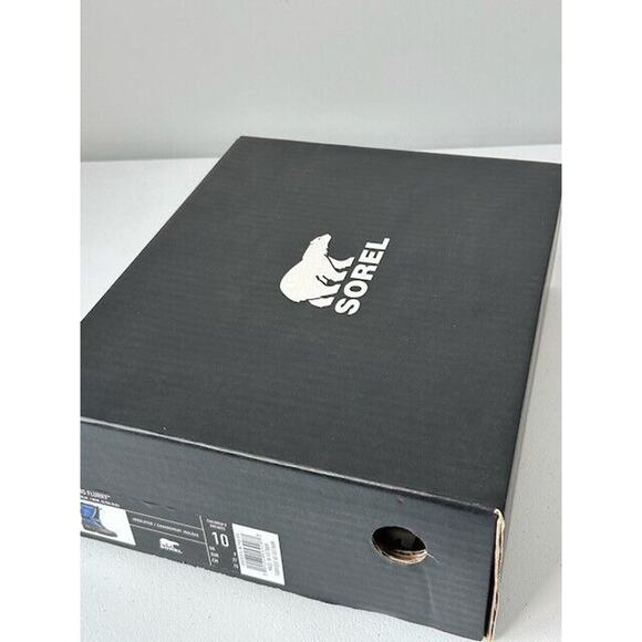 Sorel Flurry Snow Boots Mid Calf Waterproof Faux Leather Black Blue Size 10 - Picture 3 of 13